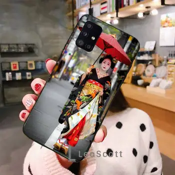 Jaapani geisha Luksus Telefoni Juhtudel Samsung A50 A51 A71 A31 A21S S8 S9 S10 S20 S21 Pluss Fe Ultra 4G 5G