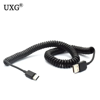 USB Tüüp C Rullis Kevadel Kaabel Samsung Galaxy S10 S9 S8 Pluss Kiire Laadimine USB-C Pakiruumi Pikendus Juhe, Laadija Kaabel