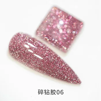 TXD Kristall Teemant Geeli Küünte poola Glitter Semi lõplik Leotada Off UV Geel Küünte Luksus Tähine Värv Polü LED poola