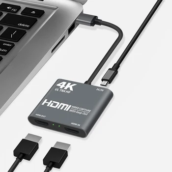 4K Video Capture Card HDMI-ühilduva USB 2.0 3.0 Video Capture Juhatuse Mäng Salvestada Live Streaming Saade Local Loop Out