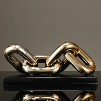 Nordic gold kett nikerdamist kaunistused office uuringu desktop käsitöö keraamika statuette rõngas kett portselan kodu kaunistamiseks kaunistused