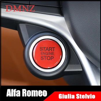 Auto rooli Ühe-nupu start Asendamine kaas Alfa Romeo Giulia Stelvio Interjööri Muutmist Accessorie