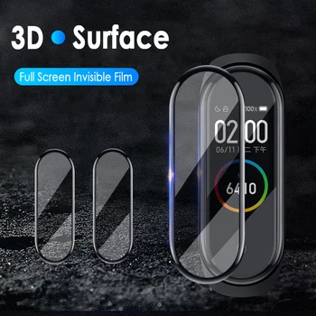 3D Kaitsev Klaas Xiaomi Mi Band 4 5 Soft Film Mi Band5 Smart Watchband 4 5 Soft Screen Protector Film Mi Band 4