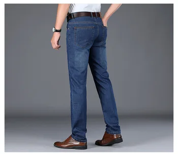 J071-Kevadel ja suvel teksad meeste lahtised sirge toru meeste püksid äri püksid
