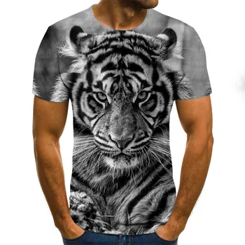 3D printe Loomade tiiger Lõvi nägu man 's T - Tshirt Uute lahti lõvi vabaaja majestic suvel moe särk Harajuku ülepaisutatud t-särk