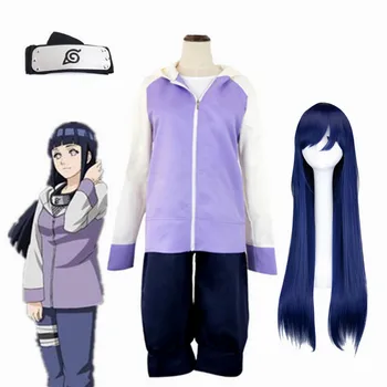 Anime riided Akatsuki Shippuuden Hinata Hyuga 2. Põlvkonna Full Combo Set Cosplay Kostüüm Jakk + Püksid Tüdruk kostüüm