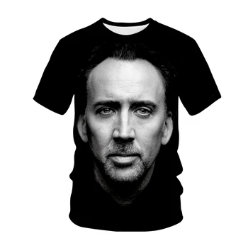 Naljakas Trükkimine T-Särk Näitleja Nicolas Cage 3D Trükitud Streetwear Meeste ja Naiste Mood Liiga T-Särk HipHop Tees Tops Mees Tshirt