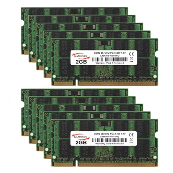 10tk 2 GB PC2-5300S RAM DDR2 667Mhz SODIMM 204pin Sülearvuti Mälu Samsung Komplektid