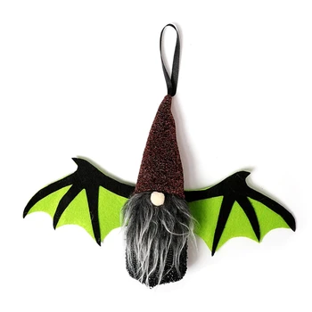 Nahkhiired Ripuvad Näota Gnome koos Bat Wing -, Plüüš-Nukk Rippuvad Kaunistused rootsi Täidisega Elf, Dwarf Tomte Mänguasi Kodu Kaunistamiseks