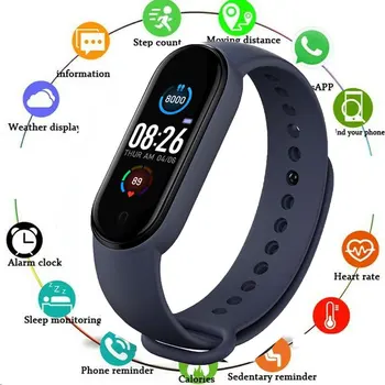 Uus M5 Smart Bänd Fitness Tracker Smart Watch Sport Nutikas Käevõru Südame Löögisagedus, Vererõhk Smartband Jälgida Tervise Käepael
