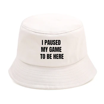 Ma Peatatud Minu Mäng Siin Prindi Kopp Müts Summer Kokkupandav Päikesekaitsetoodete Hip-Hop Kalamehe Mütsid 2020. Aasta Mees Naine Panama Kopp Kork