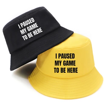 Ma Peatatud Minu Mäng Siin Prindi Kopp Müts Summer Kokkupandav Päikesekaitsetoodete Hip-Hop Kalamehe Mütsid 2020. Aasta Mees Naine Panama Kopp Kork