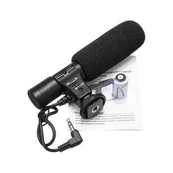 Professionaalne Kondensaator Mikrofon Kaasaskantav 3,5 mm Välise stereomikrofoni Mic Canon, Nikon DSLR Kaamera DV Videokaamera