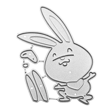 OOTDTY Easter Bunny Südames, Metalli Lõikamine Sureb Šabloon Scrapbooking DIY Album Tempel Paber-Kaardi Reljeef Kaunistused Käsitöö