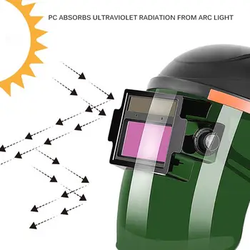 Solar Powered Ohutuse Mask Automaatne Silmad Kaitseprillid Päikese Prillid Objektiivi Keevitus Fotoelektrilise Kiiver Ehitus Keevitus Tööd