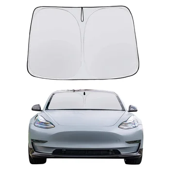 Auto Esiklaas Päikesevarjud Hõlmab Visiirid Akna Ees Päikese Vari Päikesekaitsetoodete Kaitse Tesla Model 3 Y Auto Tarvikud