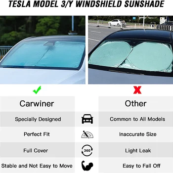 Auto Esiklaas Päikesevarjud Hõlmab Visiirid Akna Ees Päikese Vari Päikesekaitsetoodete Kaitse Tesla Model 3 Y Auto Tarvikud