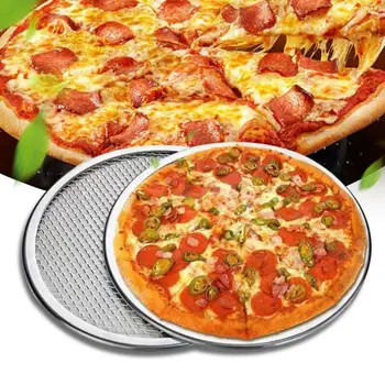 8-17inch Õmblusteta Alumiinium Pizza Ekraani Küpsetamine Sahtel Metall-Net Bakeware Non-stick Ahjugrill DIY Pizza Vahendid Dropshipping