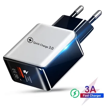 Kiire Laadimine 3.0 4.0 Universaalne USB Laadija 5V 3A Kiire Laadimise Adapter Samsung S10 Xiaomi Huawei Tahvelarvuti Mobiiltelefoni Laadija