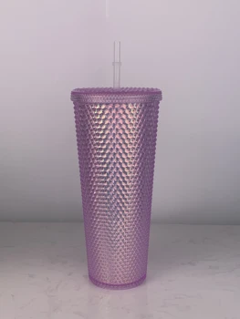 Double-layer õled plastikust tassi 710ml müüritise cup särav tähistaeva cup ananassi cup tie cup durianid cup