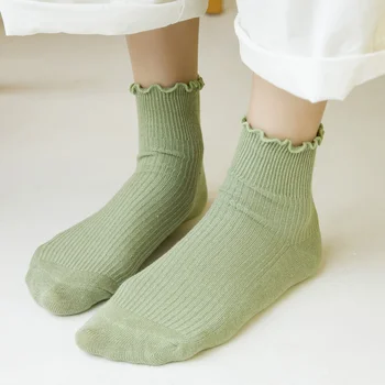 SP&CITY Sokid Koos Ruffles Kawaii Jaapani Naiste Sokid Candy Värvi Laste Sokid Õhukesed Puuvillased Sokid Mood Naised