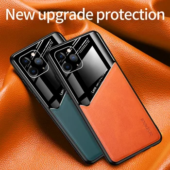 Magnet Auto Telefon Case for IPhone mini 12 11 Pro SE2020 X-XR, XS Max 7 8 6 6s Luksus Kvaliteetne Äri Nahast tagakaane