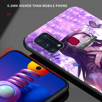 Case For Samsung Galaxy A51 A71 A50 A21s Telefon Coque Jaoks Galaktika M31 M30s M51 M31s M11 Must Kate Demon Slayer Nezuko Anime