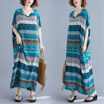 2020. aasta Mood Suvel Rannas Kleit Naiste Trükitud Vabaaja Lühikesed Varrukad Aafrika Maxi Vestidos Naiste Lilleline Kleit Pluss Suurus