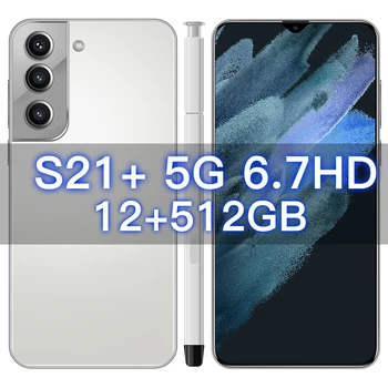 Galax S21+ Ülemaailmse 6.7 Tollise Nutitelefoni Qualcomm888 Taga Kolme Kaamera 50MP Selfie 12GB+512 GB 6800mAh Deka Core Android 11 4G, 5G, LTE