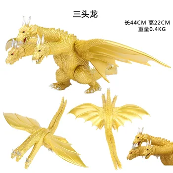22cm Godzilla King Ghidorah Kulla Kuningas Rodan Mothra Tegevus Joonis Mecha Godzilla 3 Pea Gojira Dragon Kogumise Mänguasi