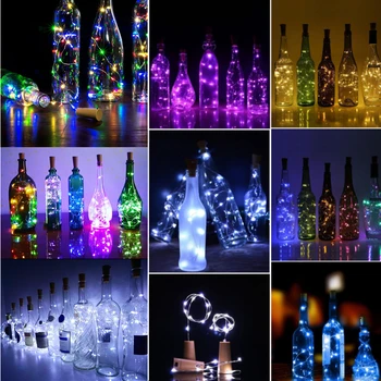 LED Light String Haldjas Vanik Klaasist Pudeli Korgist Korgiga, Tuled Koju Kardin Sünnipäeva, Pulmapidu Kaunistused Jõulud Tuled