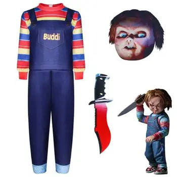 Halloween suur Laste rollimäng rollimäng Chucky kostüüm vaimu baby tagasi hinge nukk täis komplekt rollimängude kostüümid