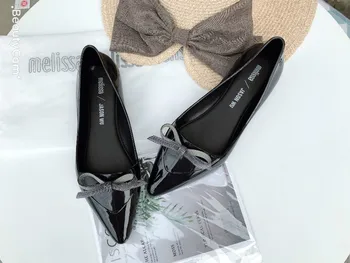 Uus Melissa naiste ühtse kingad, moe-Euroopa ja Ameerika pikad korter ainus kinga talla korea sandaalid vibu jelly kingad SHW055