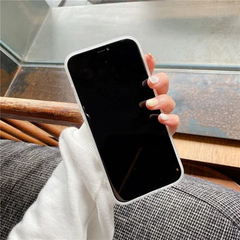 Gorgeous Matt Valge Telefon Case For iPhone Mini 12 11 Pro Max SE XR, XS Max 7 8 Plus Luxury Fundas Silikoonist Kaitse tagakaas
