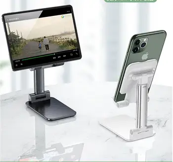 Roosa Mobiiltelefoni Omanik Seista iPhone iPad Xiaomi Metallist Töölaud Tablett Omanik Reguleeritav Tabeli Lahtri Kokkupandav Laiendada Toetust