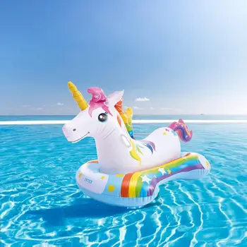 Ükssarvik Basseini Ujuma Sõita Pegasus Ujumine Täispuhutav Rõngas Lounge Parv Ujuva Bassein Mänguasjad Täiskasvanud Lapsed Vee Poole Mänguasjad