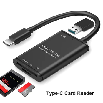 2 in 1 Mälukaardi Lugeja OTG Adapter Leibkonna Arvuti USB Tüüp 3.1 C-USB 3.0 Ohutuse Osad PC Mobiiltelefon