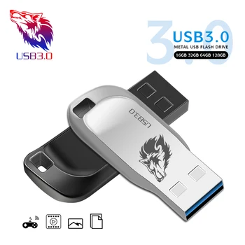 Reaalne võimsus, metallist Pen Drive 3.0 metallist USB Flash Drive 128GB 32GB 64GB kiire 16GB, 8GB 4GB mälu Flash USB3.0 Stick