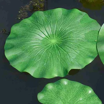 1tk 18/28/15cm Simulatsiooni Leaf Kunstlik Aed Tiik Taimede Tank leaf Lily Flower Pond Teenetemärgi Vee O8M0