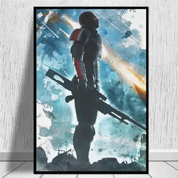 Mass Effect lõuend trükib Plakat Seina Art Õli, Lõuend Trükib Vintage Maali Kaasaegne Eest elutuba Kodu Sisekujundusega Tuba