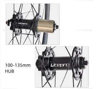 Litepro KFUN/S21 Folding Bike BMX VS. ketaspidur 406 451 Rattapaari Suletud Laagri Alloy Rim 74/130 100/135 Rattad