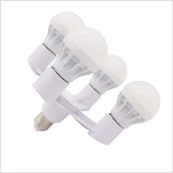 Valge 4 in 1 E27 Lamp Omanik Muundurid, 4 Viise E27 Kruvi Baasi Pesa Standard Lambid Extender Adapter Taim Kasvada