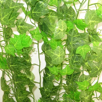 2.4 M Kunstlik Ivy Green Leaf Vanik Taimed Viinamarjalehed Võltsitud taimed Home Decor Plastikust Kunstlik taimed Rotangist string