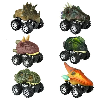 6tk Dinosaurus Tõmba Tagasi Sõidukeid, Mänguasjad Hot Wheels Tõmba Tagasi Auto Jõulud, Lihavõtted Sünnipäeva Kingitused Poistele Lapsed Dino Mudel mänguautod