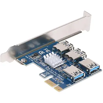 Kuum PCIE PCI-E PCI Express Ärkaja Kaardi Üks Kuni Neli USB 3.0 Pesa Kordaja Hub Adapter Bitcoin Kaevandamine Kaevandaja BTC Seadmed