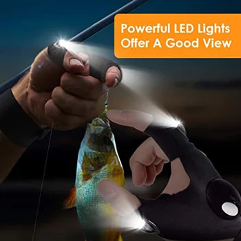 Uus Fingerless Kinnas LED Taskulamp Torch Väljas Vahend, Kalastamine, Telkimine, Matkamine Ellujäämise Päästa Mitme Kerge Tööriist, Vasak/Parempoolne