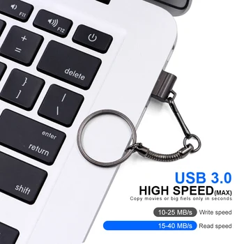 Kiire Mini USB 3.0 Flash Drive 16GB 32GB 64GB 128GB Pendrive Metallist Veekindel usb flash drive Pastapliiats, võtmehoidja mälu Pulgad