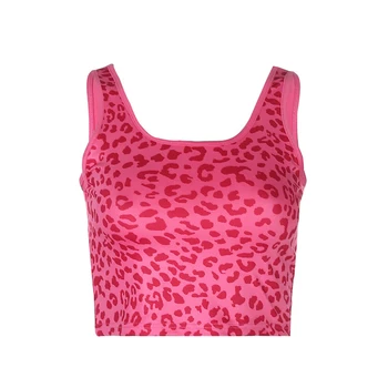 E-tüdruk Moe Leopard Printida 90s Streetwear Saagi Tops Y2k Suvel Roosa Või Sinine Boodycon Naiste Sexy Tank Saagi Tops Gooti