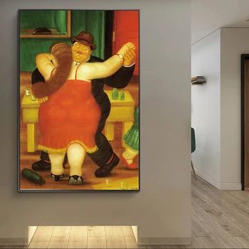 Kuulus Art Fernando Botero Lõuendile Maali Tantsijad Plakatid ja Pildid Seina Art Pilt elutuba Home Decor Cuadros