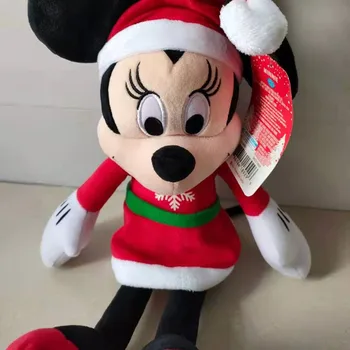 Autentne Disney Minnie Mouse Jõulud Müts Cosplay -, Plüüš-Mänguasi, Pehmed Nukud 35cm Kawaii Kid Kingitus